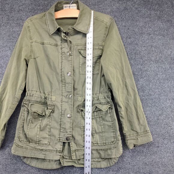 Marrakech Women's Full Zip Military Utility Jacket Green XS Long Sleeve Pockets - Picture 11 of 13